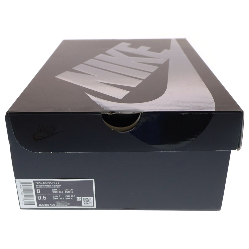 NIKE(ナイキ) ×FRAGMENT DESIGN DUNK HIGH CITY PACK MIDNIGHT NAVY フラグメントデザイン ダンク ハイカットスニーカー ミッドナイトネイビー US8/26cm DJ0383-400