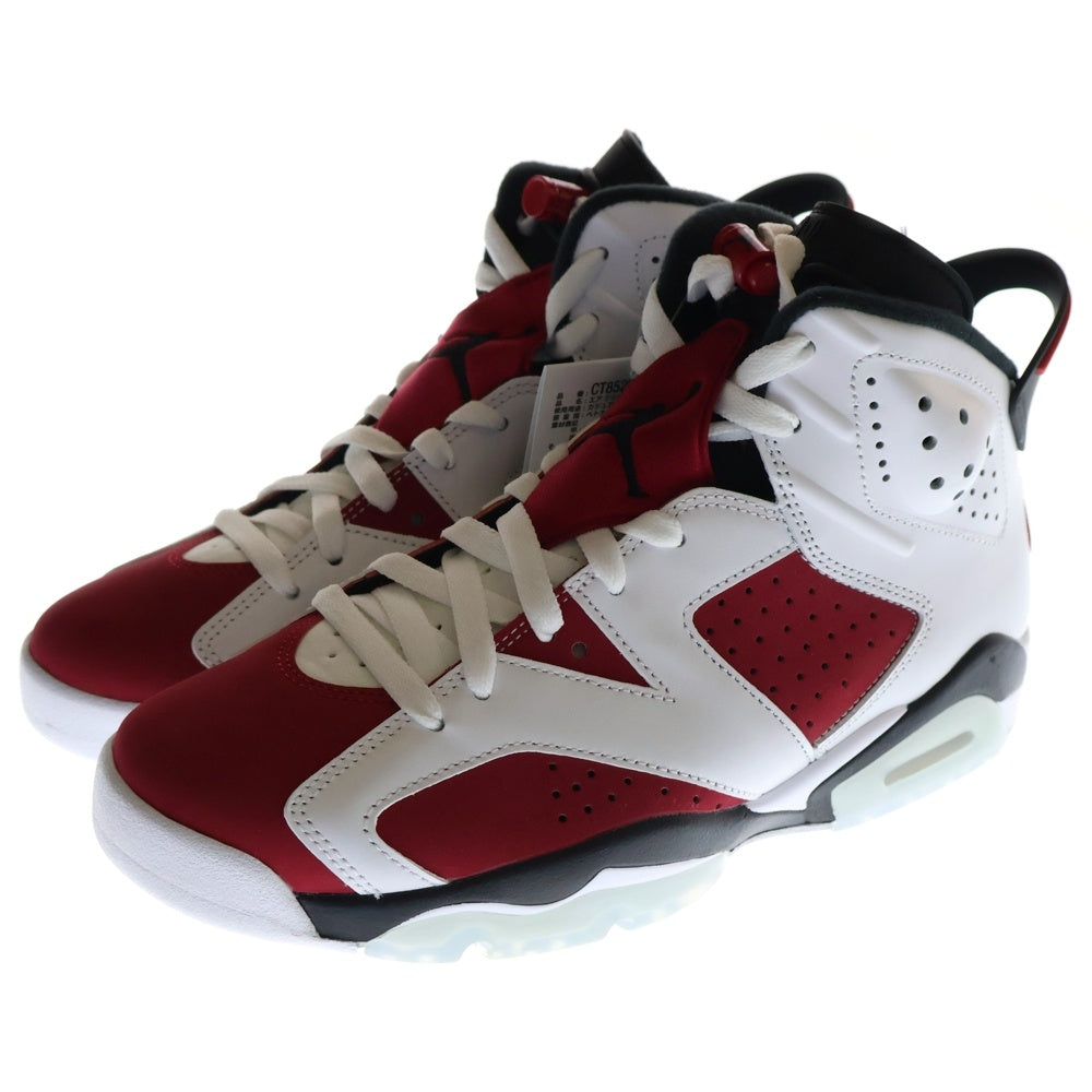 NIKE(ナイキ) AIR JORDAN 6 RETRO CARMINE エアジョーダン カーマイン ハイカットスニーカー ホワイト/レッド US8/26cm CT8529-106