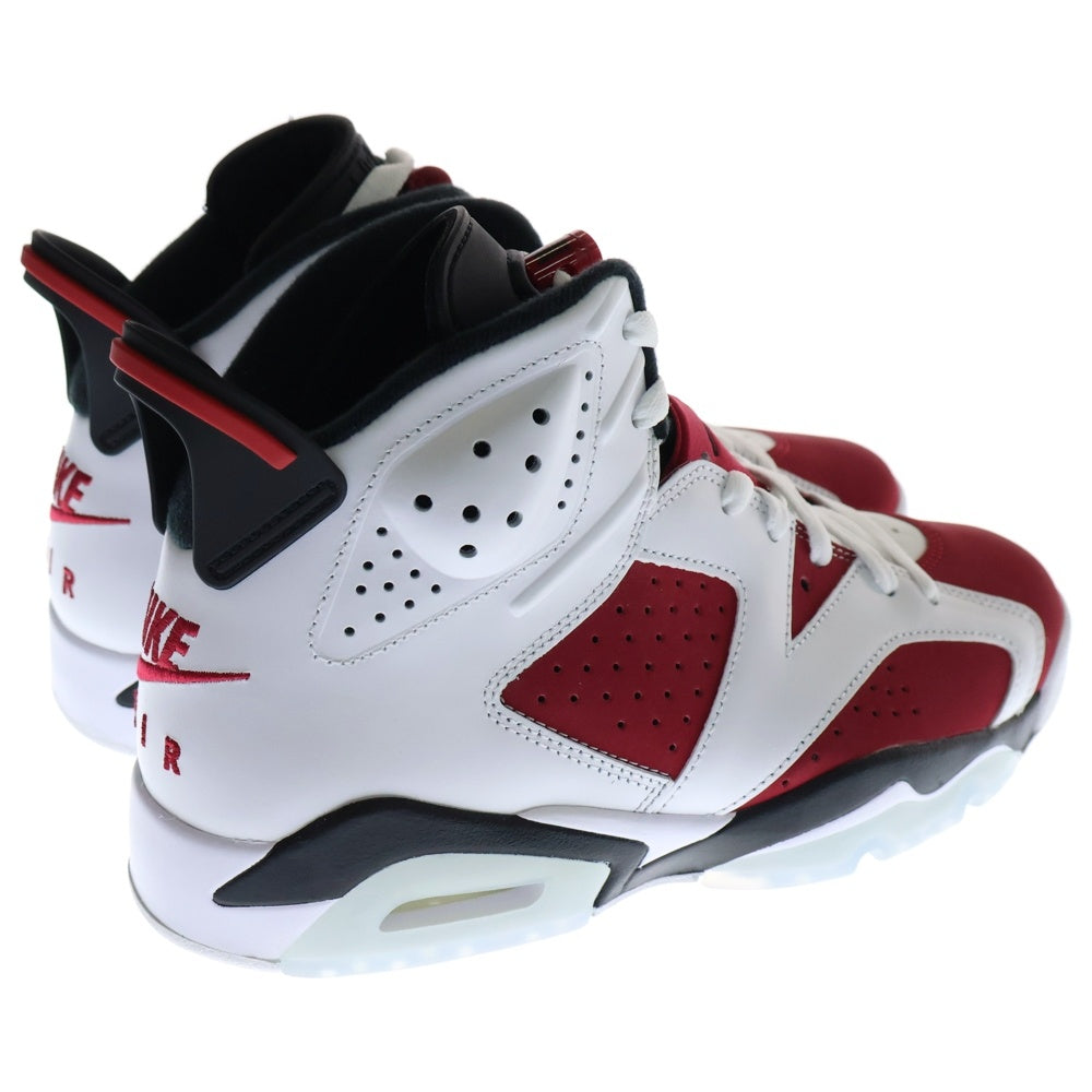 NIKE(ナイキ) AIR JORDAN 6 RETRO CARMINE エアジョーダン カーマイン ハイカットスニーカー ホワイト/レッド US8/26cm CT8529-106