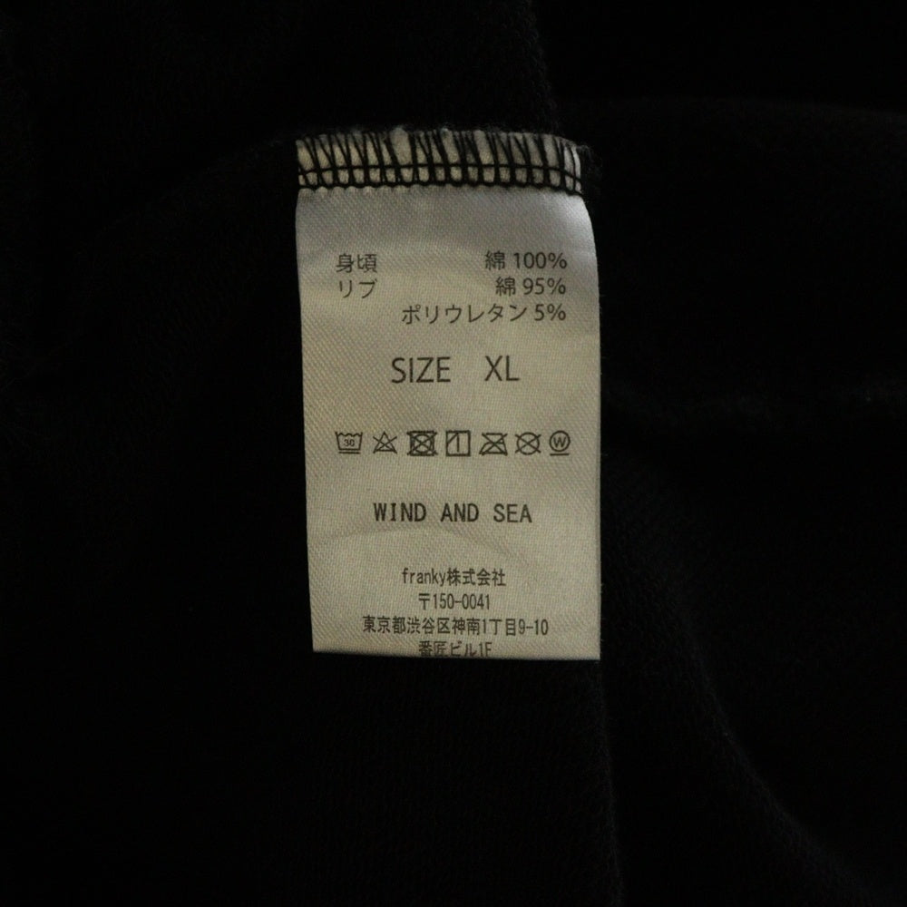 WIND AND SEA(ウィンダンシー) SULFER HOODIE サーファー フーディー パーカー ブラック WDS-O-SIG-24-Q1-CS-01