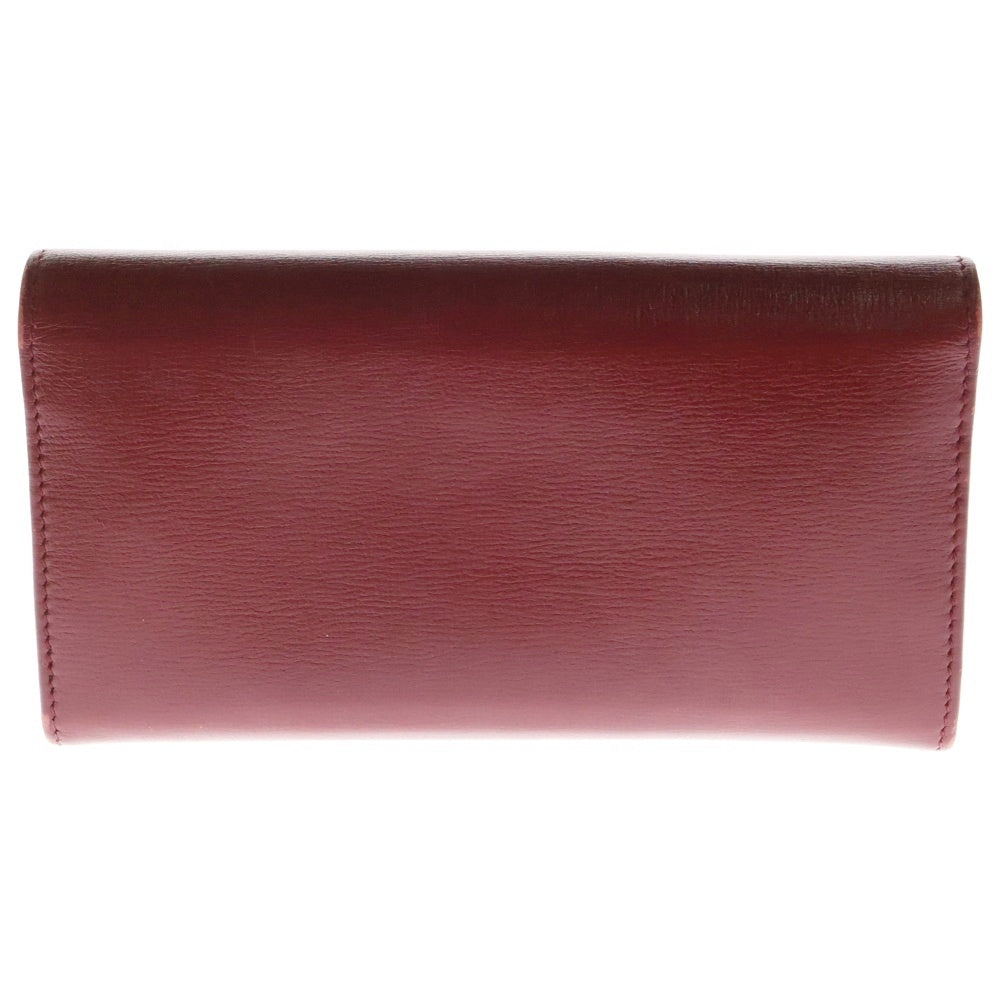 GUCCI(グッチ) インターロッキングG マリーナ フラップ レザー ロングウォレット 財布 レッド 598531