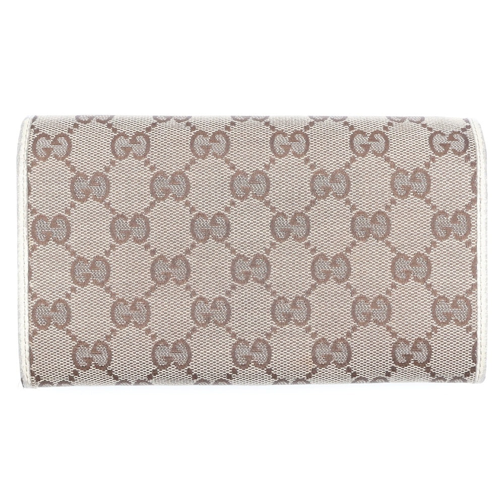 GUCCI(グッチ) GGキャンバス 2つ折り ロングウォレット 長財布 ベージュ 115100