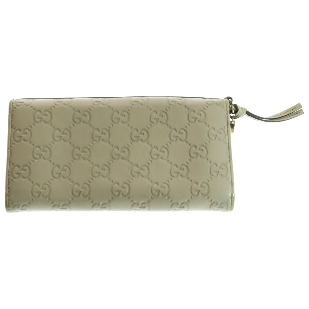 GUCCI(グッチ) グッチシマ マイクロG 2つ折り ロングウォレット 長財布 ベージュ 323396