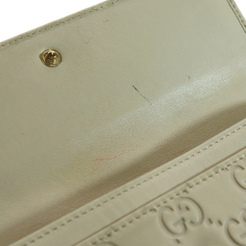 GUCCI(グッチ) グッチシマ マイクロG 2つ折り ロングウォレット 長財布 ベージュ 323396