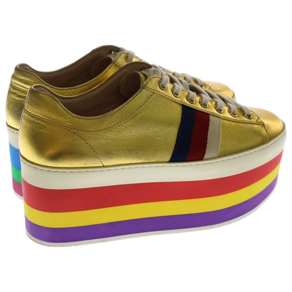 GUCCI(グッチ) ウェブライン ローカットスニーカー ゴールド 474538