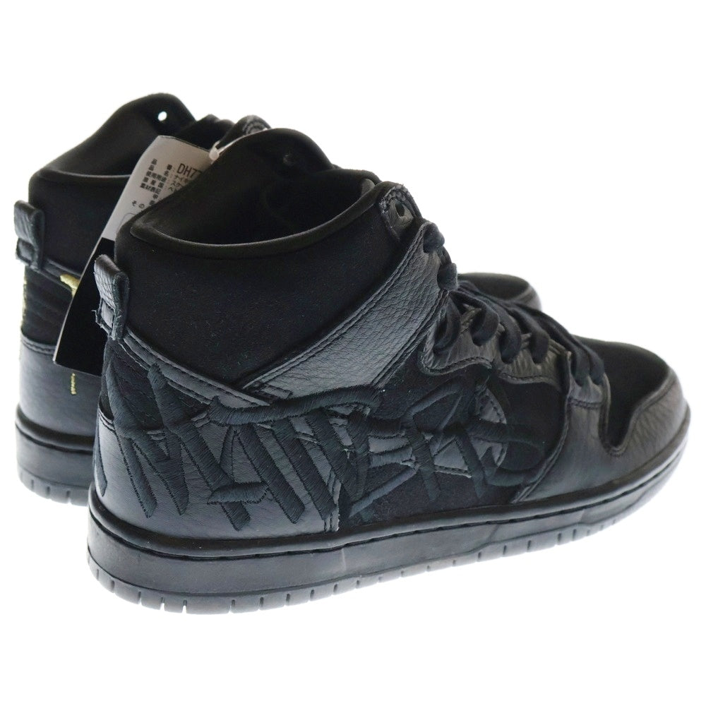 NIKE SB(ナイキエスビー) ×Faust Dunk High Black and Metallic Gold ダンク ハイカットスニーカー ブラック US6.5/24.5cm DH7755-001