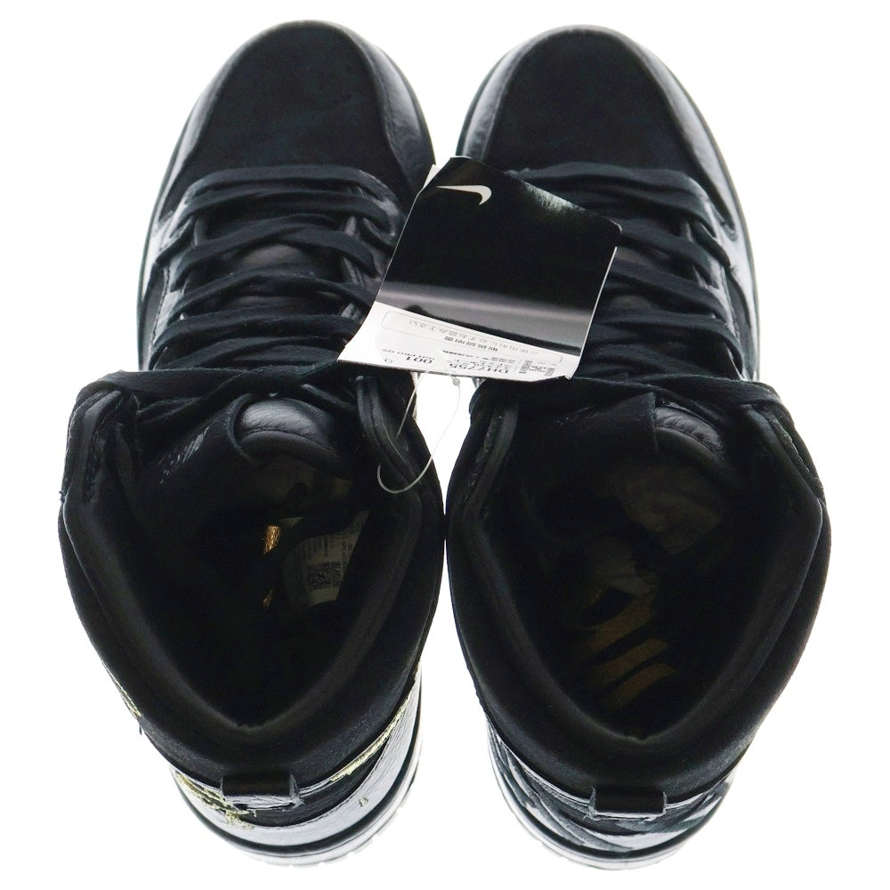 NIKE SB(ナイキエスビー) ×Faust Dunk High Black and Metallic Gold ダンク ハイカットスニーカー ブラック US6.5/24.5cm DH7755-001