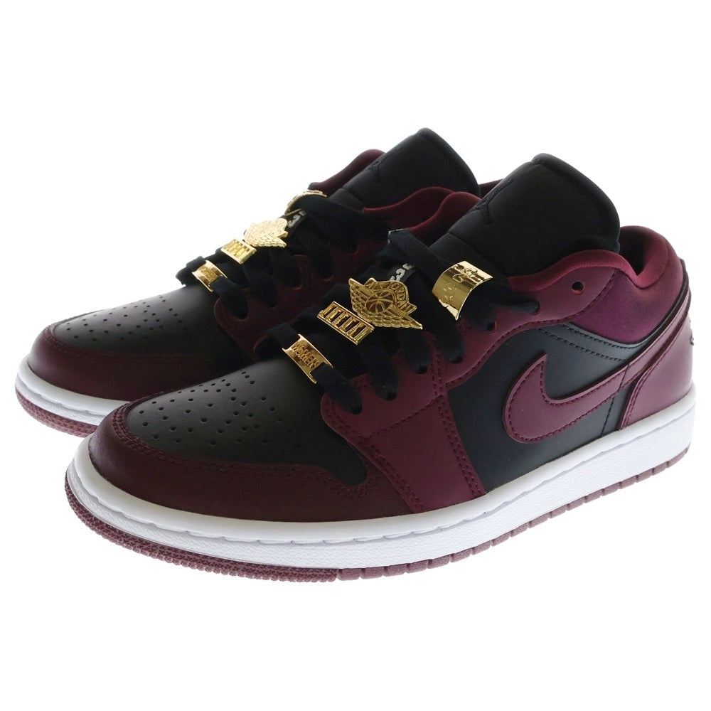 NIKE(ナイキ) WMNS AIR JORDAN 1 LOW DARK BEETROOT ウィメンズ エアジョーダン1 ローカットスニーカー ブラック/レッド US7/24.0cm DB6491-600