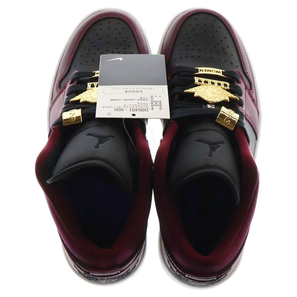 NIKE(ナイキ) WMNS AIR JORDAN 1 LOW DARK BEETROOT ウィメンズ エアジョーダン1 ローカットスニーカー ブラック/レッド US7/24.0cm DB6491-600