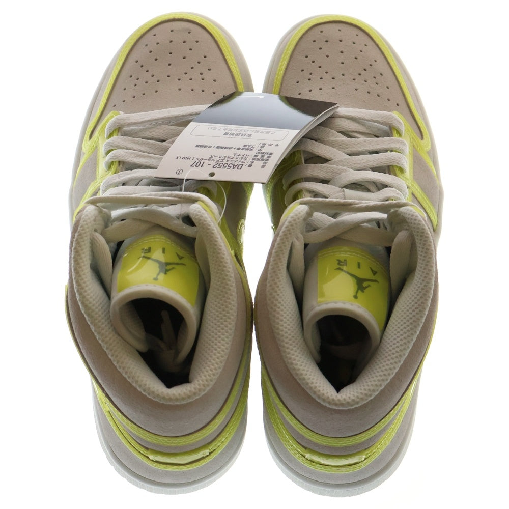 NIKE(ナイキ) WMNS AIR JORDAN 1 MID LX OPTI YELLOW ウィメンズ エアジョーダン1 ミッドカットスニーカー イエロー US7/24.0cm DA5552-107