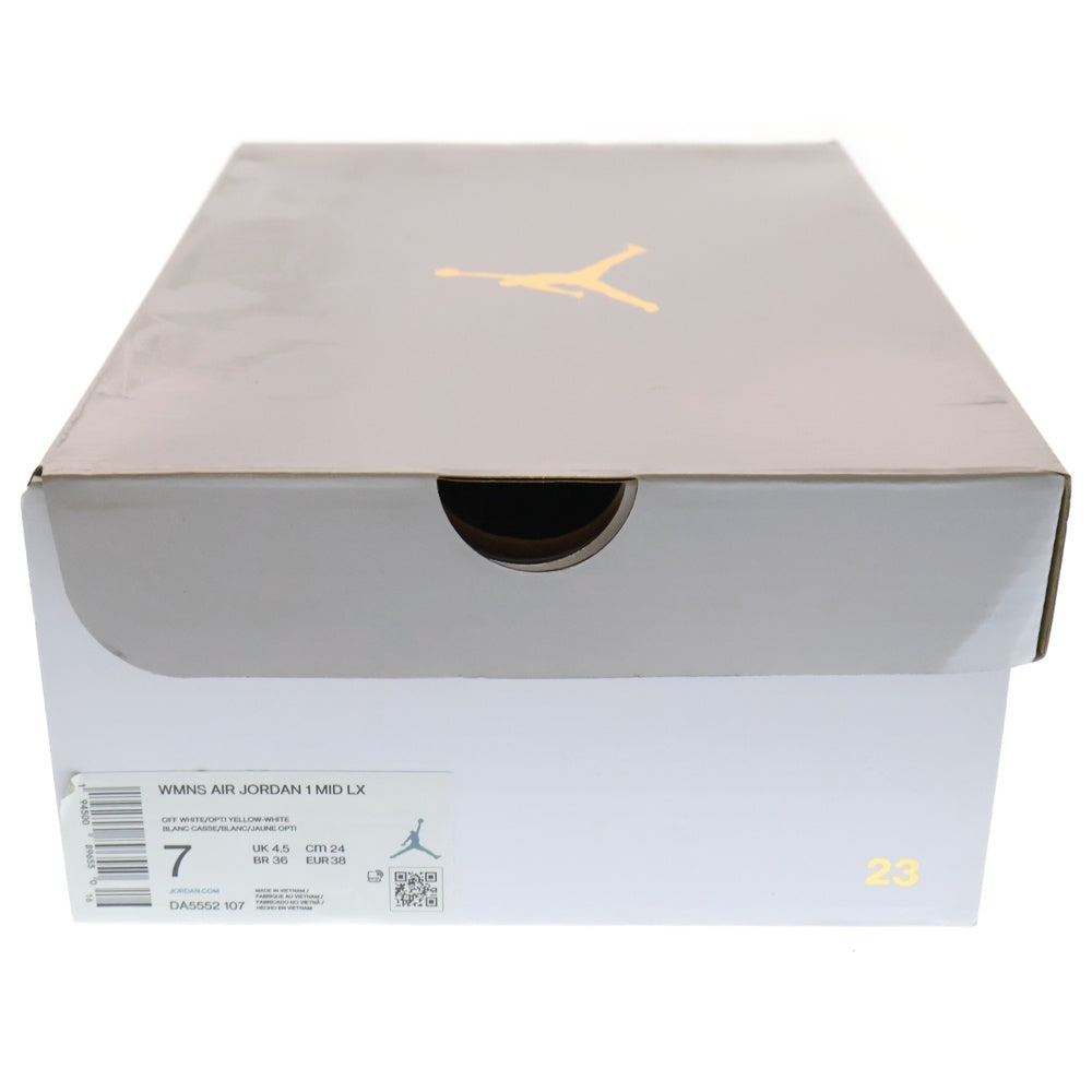 NIKE(ナイキ) WMNS AIR JORDAN 1 MID LX OPTI YELLOW ウィメンズ エアジョーダン1 ミッドカットスニーカー イエロー US7/24.0cm DA5552-107