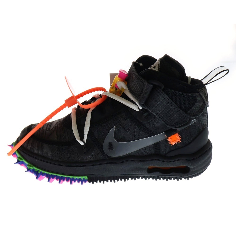 NIKE(ナイキ) ×Off-White AIR FORCE 1 MID Black オフホワイト エアフォースワン ミッドカットスニーカー ブラック US6/24.0cm DO6290-001