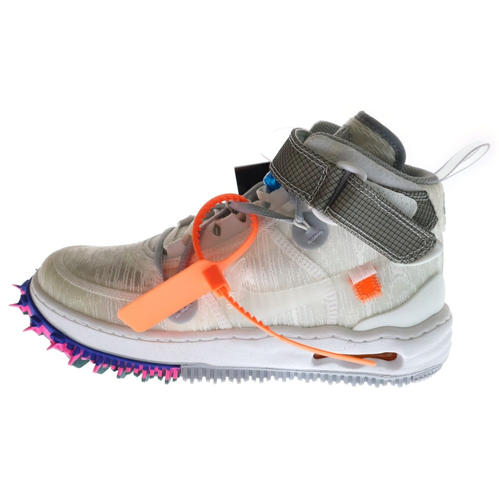 NIKE(ナイキ) ×Off-White AIR FORCE 1 MID White オフホワイト エアフォースワン ミッドカットスニーカー ホワイト US6/24.0cm DO6290-100 レディース