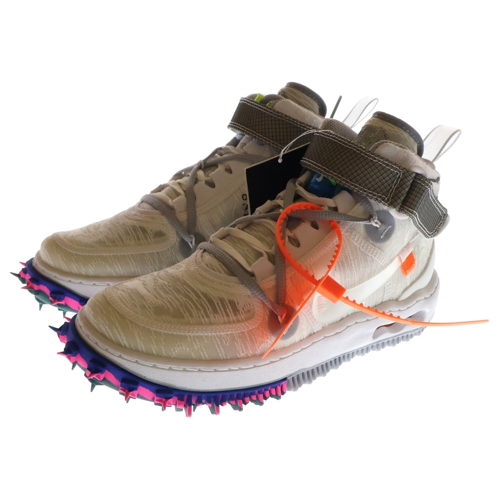 NIKE(ナイキ) ×Off-White AIR FORCE 1 MID White オフホワイト エアフォースワン ミッドカットスニーカー ホワイト US6/24.0cm DO6290-100 レディース