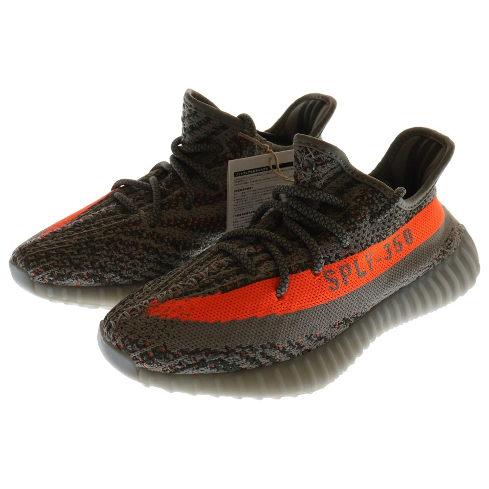 adidas(アディダス) YEEZY BOOST 350 V2 Beluga Reflective イージーブースト リフレクティブ ローカットスニーカー グレー/オレンジ US5.5/23.5cm GW1229