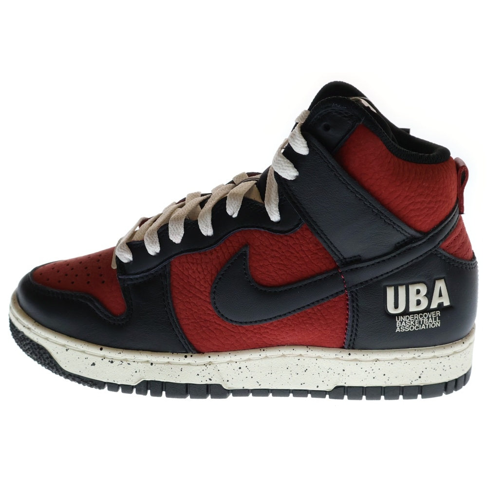 NIKE(ナイキ) ×UNDERCOVER DUNK HIGH UBA アンダーカバー ダンク ハイカットスニーカー ブラック/レッド US6/24.0cm DD9401-600