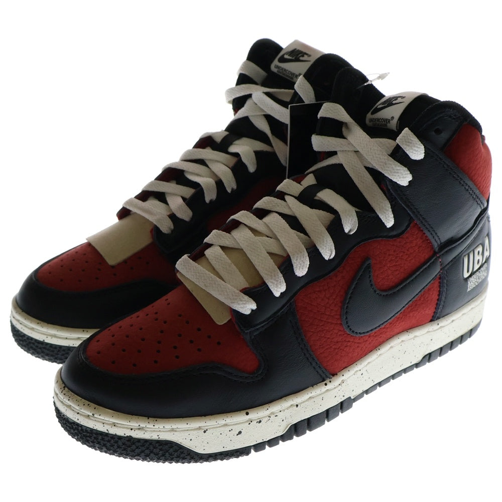 NIKE(ナイキ) ×UNDERCOVER DUNK HIGH UBA アンダーカバー ダンク ハイカットスニーカー ブラック/レッド US6/24.0cm DD9401-600
