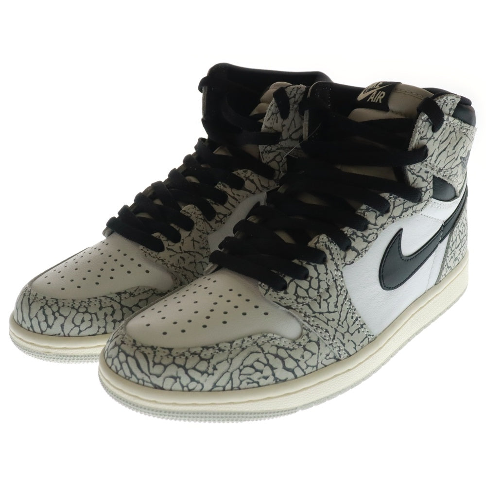 NIKE(ナイキ) AIR JORDAN 1 RETRO HIGH OG White Cement Safari エア ジョーダン 1 レトロ ハイカットスニーカー ホワイトセメント サファリ US8/26.0cm DZ5485-052