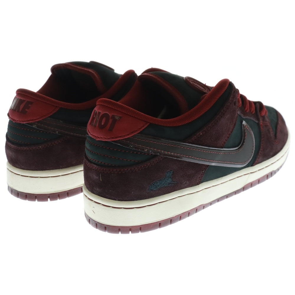 NIKE(ナイキ) ×RIOT SKATESHOP DUNK LOW PRO QS FZ1289-200 ライオット スケートショップ ダンク ローカットスニーカー ブラック/バーガンディ US8.5/26.5cm