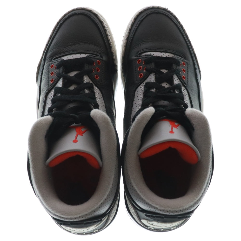 NIKE(ナイキ) AIR JORDAN 3 RETRO BLACK CEMENT エアジョーダン3 レトロ ブラックセメント ハイカットスニーカー シューズUS8.5/26.5cm