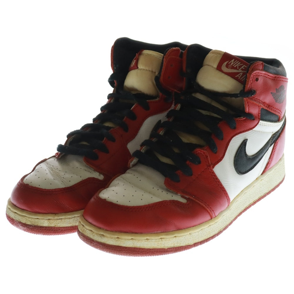 NIKE(ナイキ) 【観賞用 1994年製】 AIR JORDAN 1 HIGH Chicago エアジョーダン1 シカゴ ハイカットスニーカー レッド/ホワイト US6Y/24.0cm 153126-101 レディース