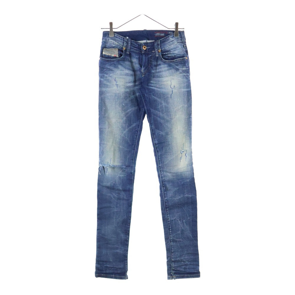 DIESEL(ディーゼル) ダメージ加工 ジップフライ スキニーデニムパンツ インディゴ