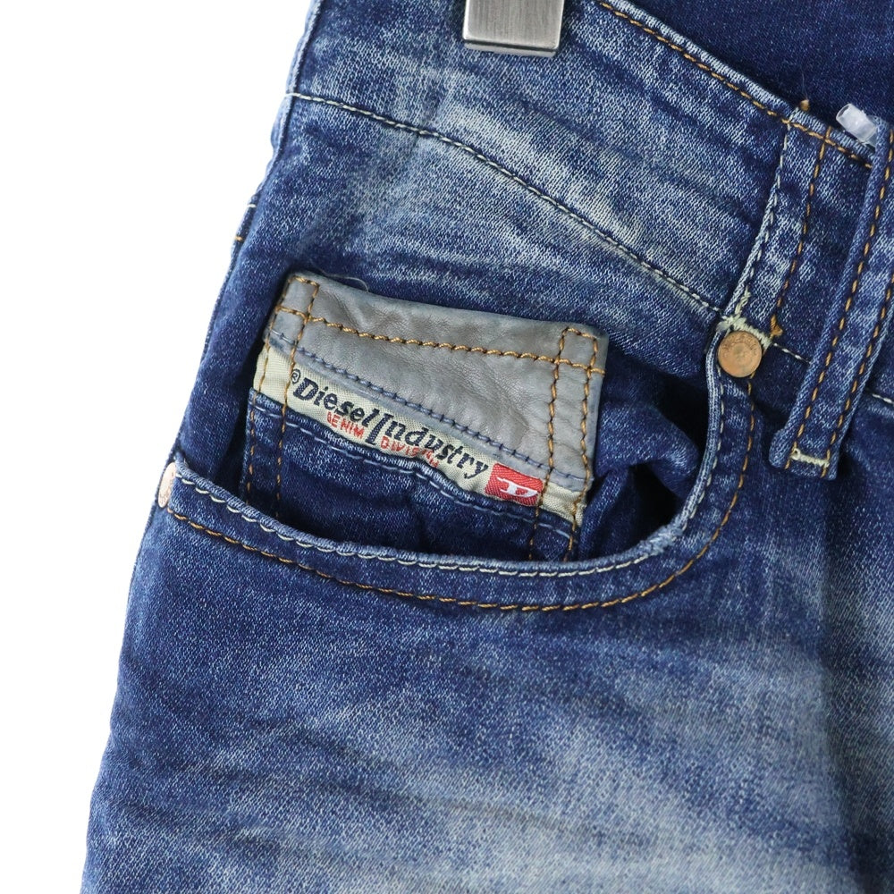 DIESEL(ディーゼル) ダメージ加工 ジップフライ スキニーデニムパンツ インディゴ
