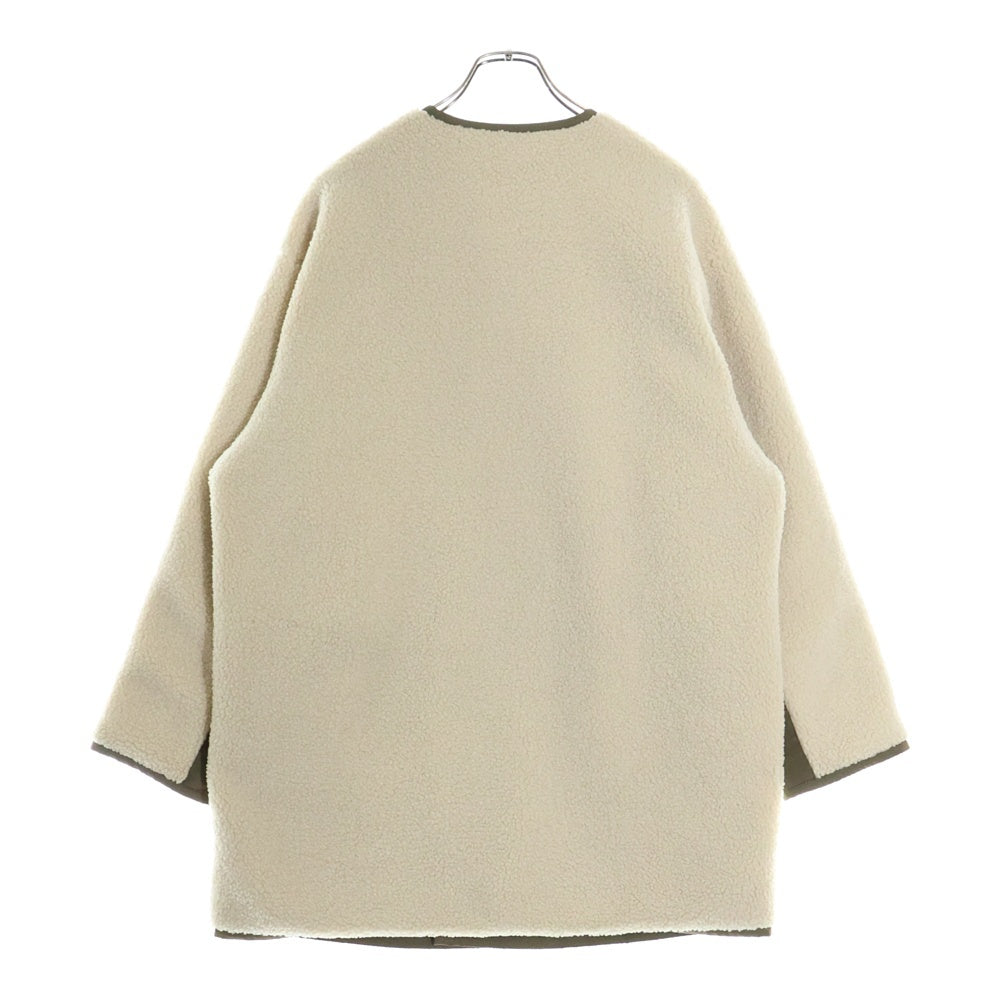 HYSTERIC GLAMOUR(ヒステリックグラマー) VIXEN GIRL ノーカラー リバーシブル ロングコート カーキ 01243AC02
