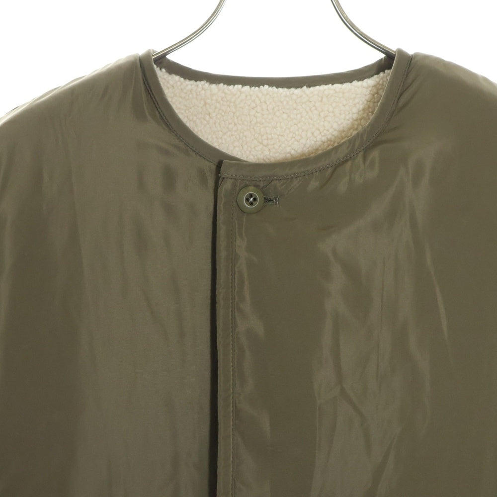 HYSTERIC GLAMOUR(ヒステリックグラマー) VIXEN GIRL ノーカラー リバーシブル ロングコート カーキ 01243AC02