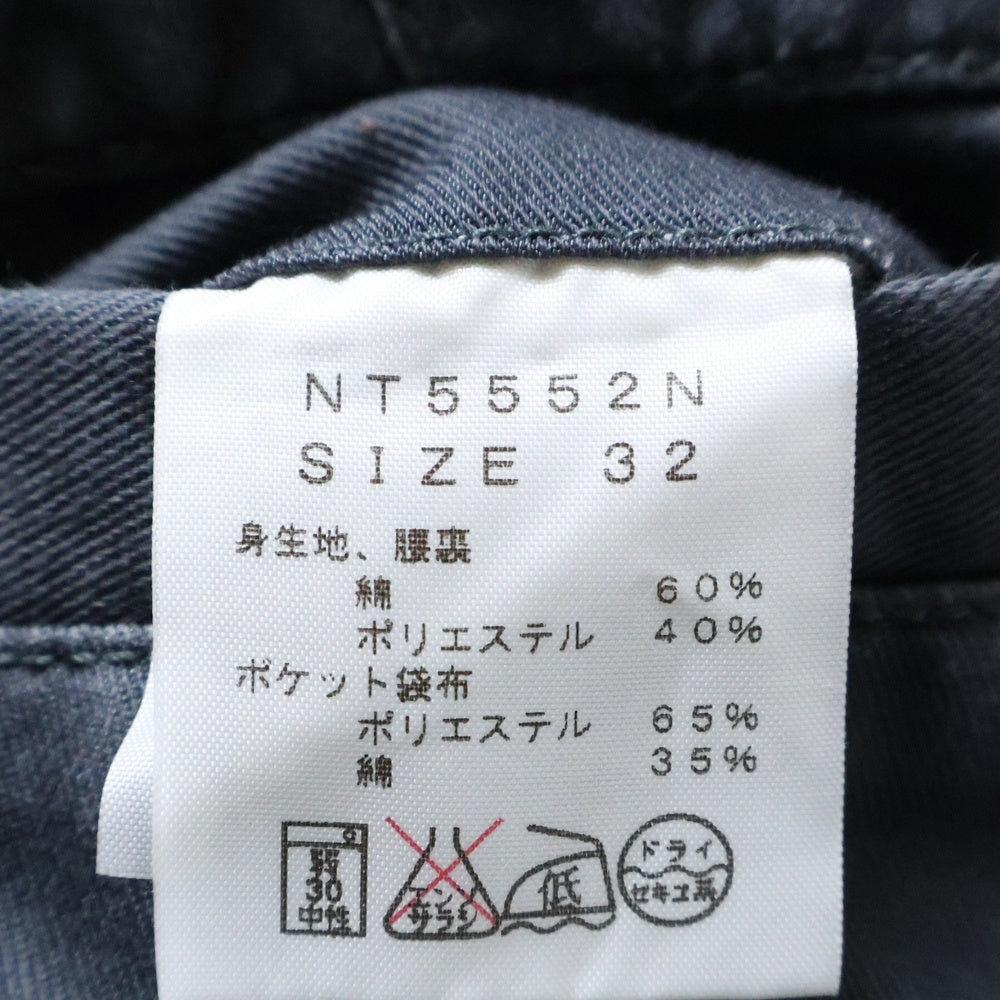 THE NORTH FACE(ザノースフェイス) ベルト付き ジップフライ テーパード チノパンツ グレー NT5552N