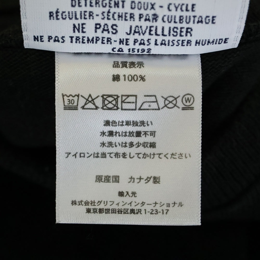 NO BRAND(ノーブランド) BARBARIAN バーバリアン クルーネック コットン 長袖スウェット トレーナー ブラック