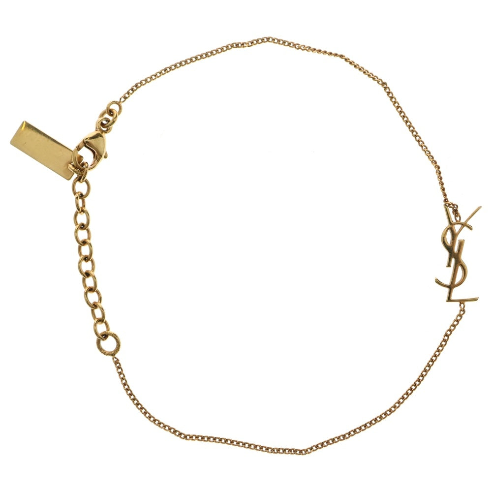 SAINT LAURENT PARIS(サンローランパリ) カサンドラ YSLロゴ チャーム ブレスレット ゴールド
