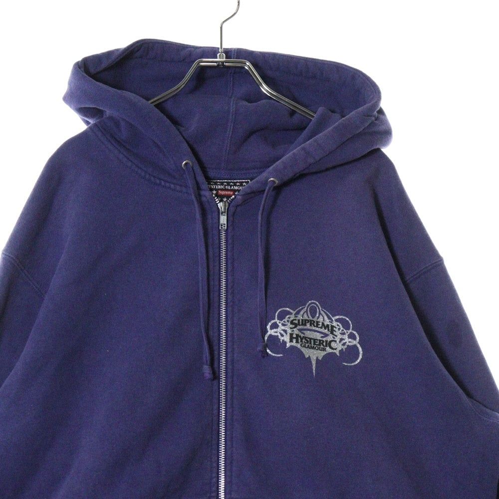 SUPREME(シュプリーム) 21SS ×HYSTERIC GLAMOUR Zip Up Hooded Sweatshirt ヒステリックグラマー ジップアップパーカー スウェット パープル