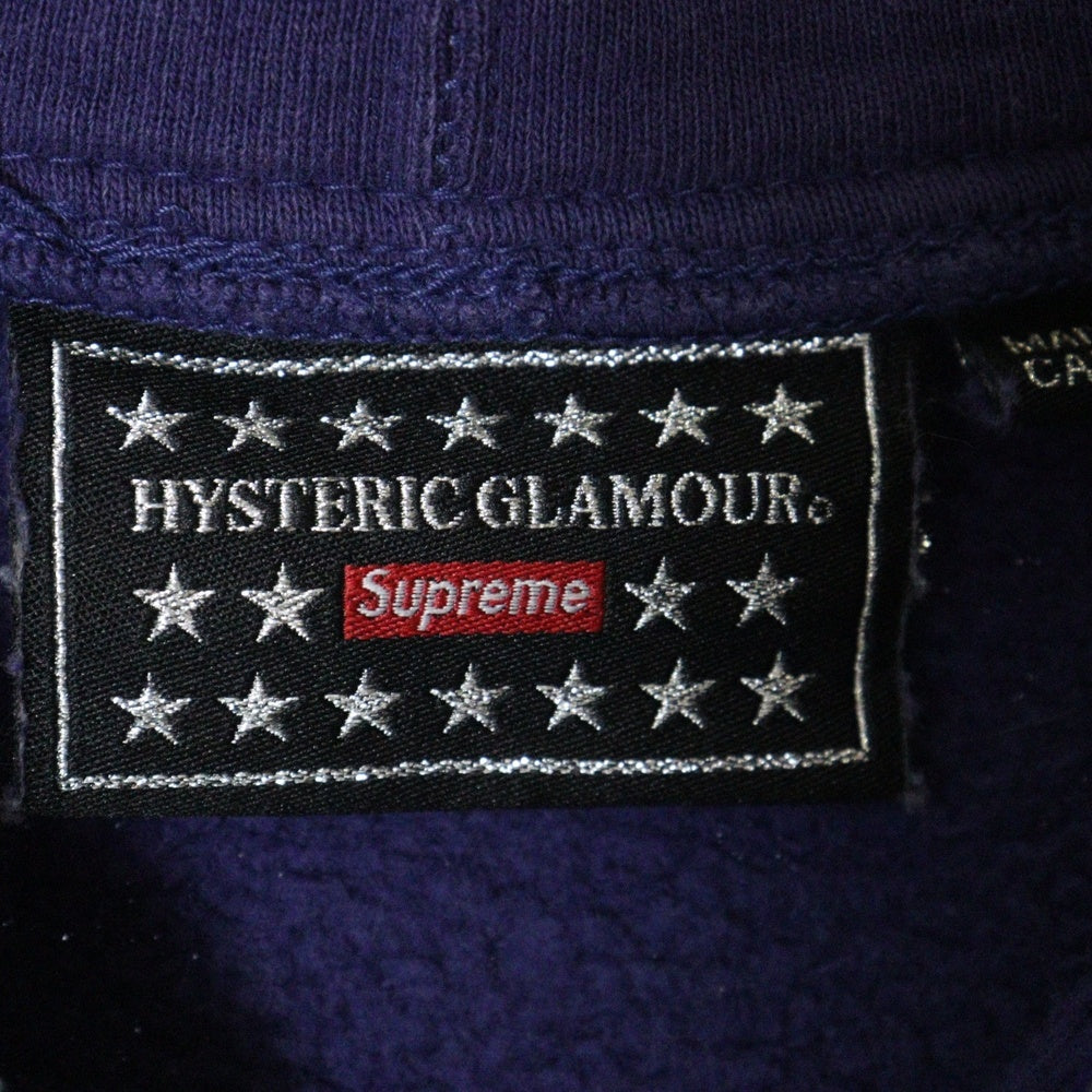 SUPREME(シュプリーム) 21SS ×HYSTERIC GLAMOUR Zip Up Hooded Sweatshirt ヒステリックグラマー ジップアップパーカー スウェット パープル
