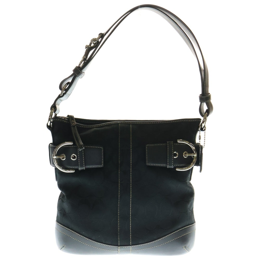 COACH(コーチ) シグネチャーキャンバス ショルダーバッグ ブラック 3582