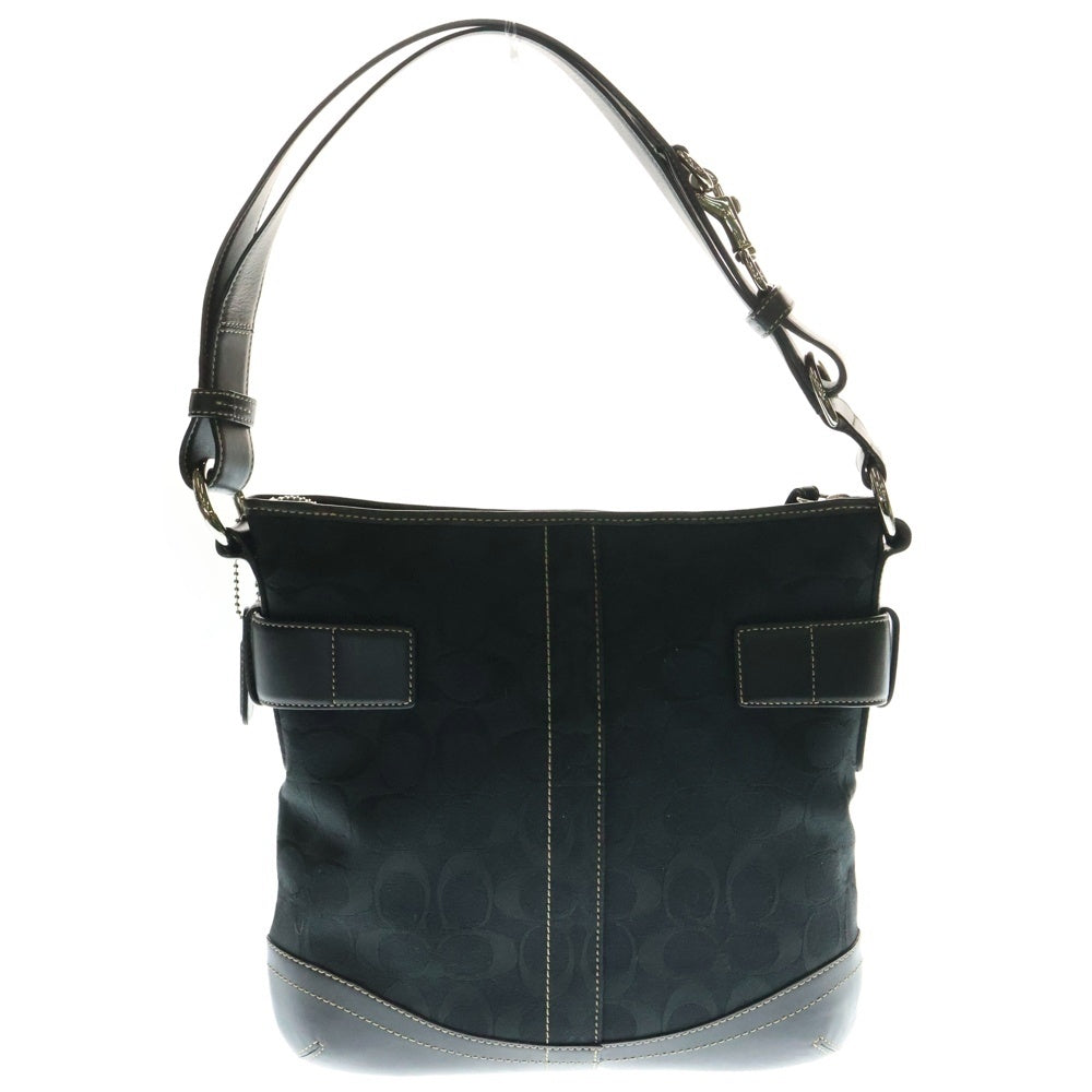 COACH(コーチ) シグネチャーキャンバス ショルダーバッグ ブラック 3582
