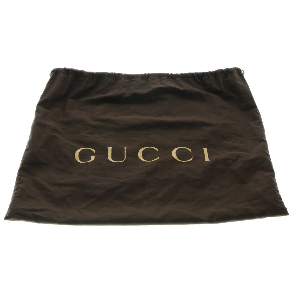 GUCCI(グッチ) GGロゴ ゴールド金具 レザーショルダーバッグ ブラック 308452