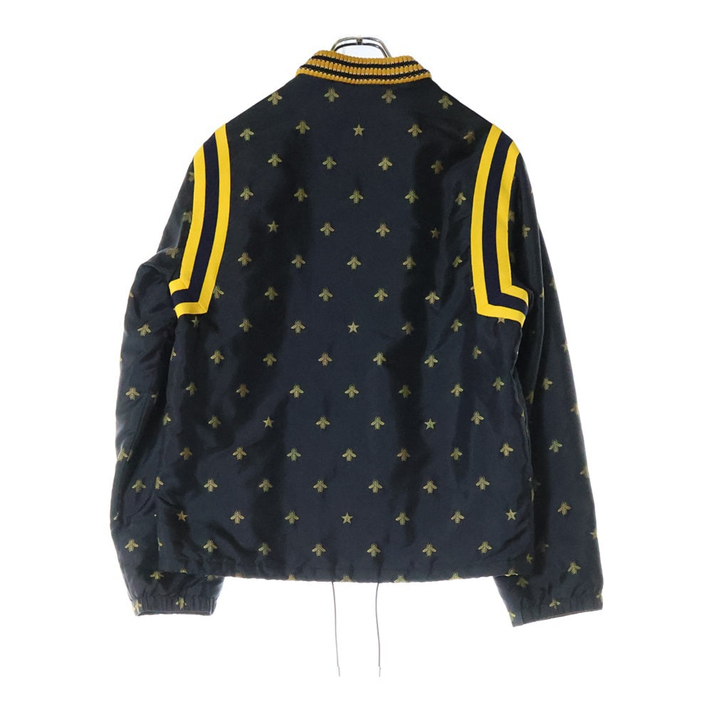 GUCCI(グッチ) 18SS BEE STAR JACQUARD NYLON JACKET 495727 Z759B ビースター総柄 ナイロンジップアップ ジャケット ブラック/レッド
