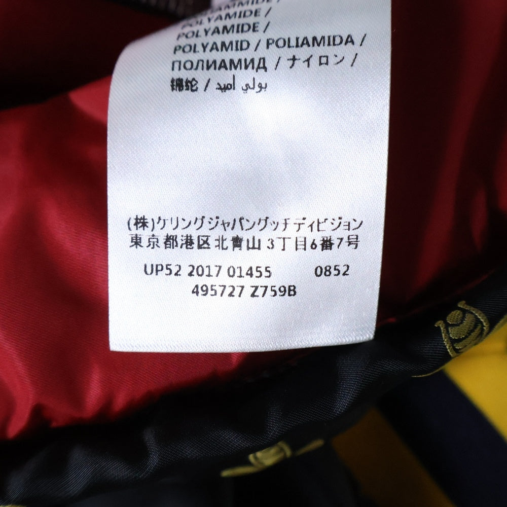 GUCCI(グッチ) 18SS BEE STAR JACQUARD NYLON JACKET 495727 Z759B ビースター総柄 ナイロンジップアップ ジャケット ブラック/レッド