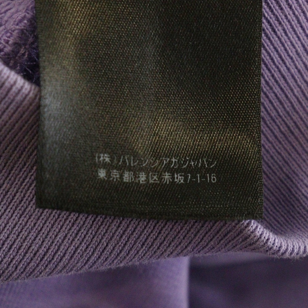 BALENCIAGA(バレンシアガ) 21AW Political Campaign Medium Fit Hoodie キャンペーンロゴ 刺繍デザイン スウェット パーカー パープル 578135 TKVI9