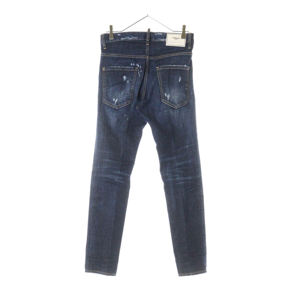 DSQUARED2(ディースクエアード) Skater JEAN スケーター ジーンズ クラッシュ加工 デニムパンツ インディゴ S71LB0756