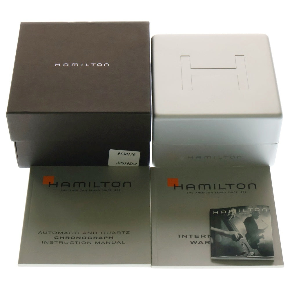 HAMILTON(ハミルトン) JAZZMASTER Auto Chrono ジャズマスター オートクロノグラフ シルバー文字盤 自動巻 腕時計 シルバー/ブラウン H326160