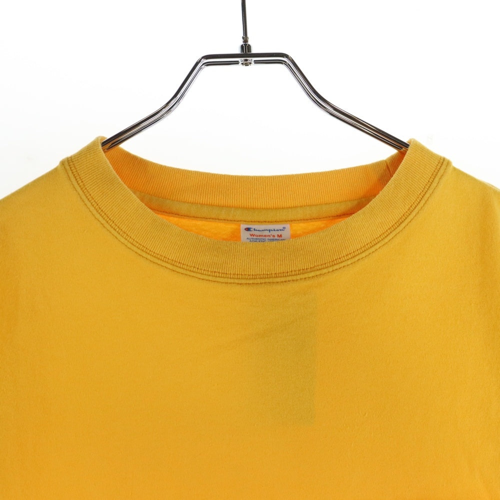 CHAMPION(チャンピオン) ロゴ刺繍 胸ポケット 半袖カットソー Tシャツ イエロー