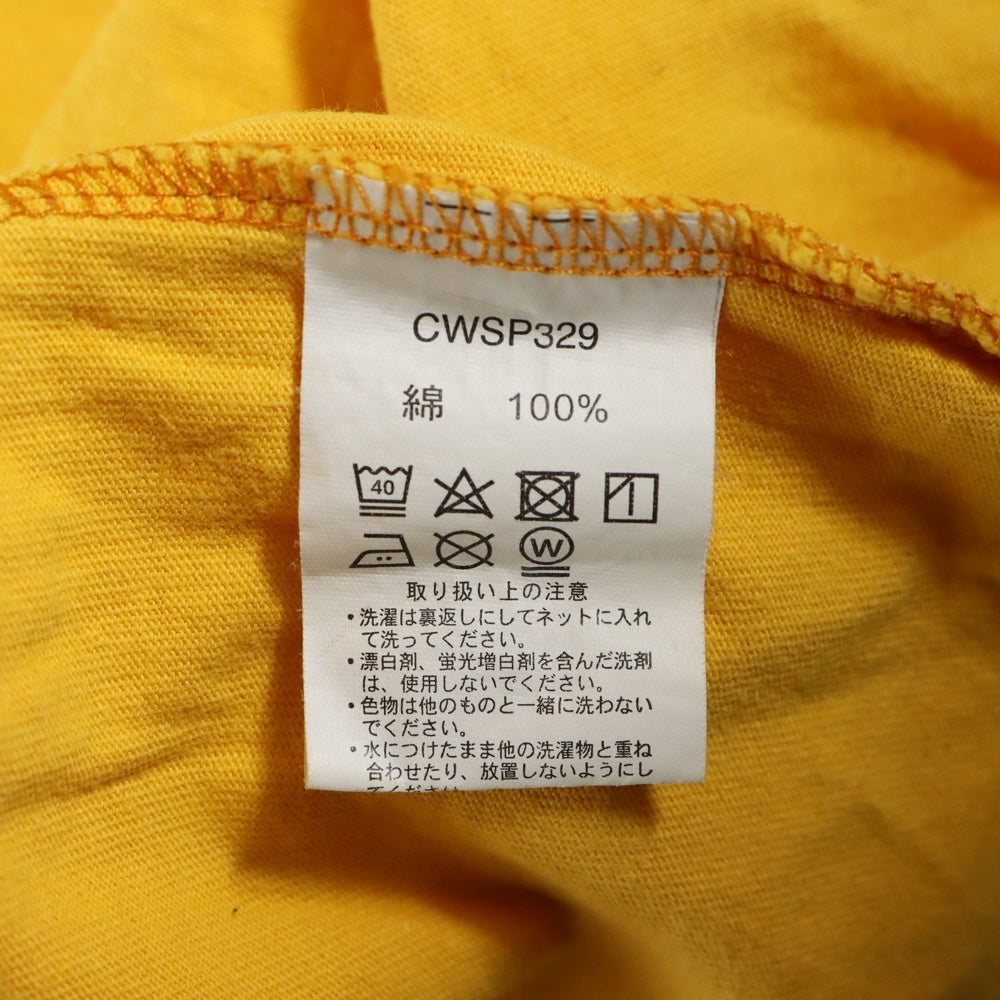 CHAMPION(チャンピオン) ロゴ刺繍 胸ポケット 半袖カットソー Tシャツ イエロー