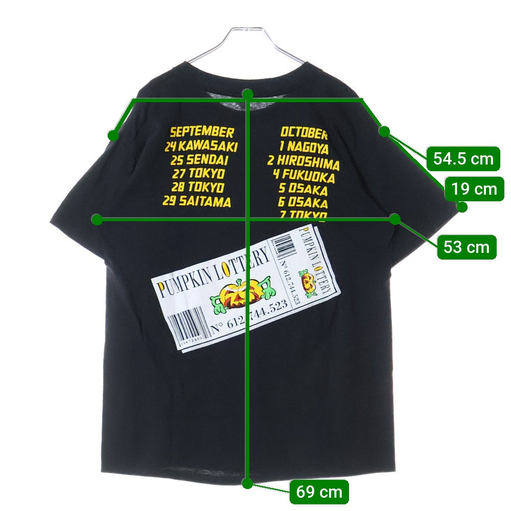 VINTAGE(ヴィンテージ) 90S HELLOWEEN SPORTS WEAR SUPER ROCK 92 フロントロゴプリント半袖Tシャツ カットソー ブラック