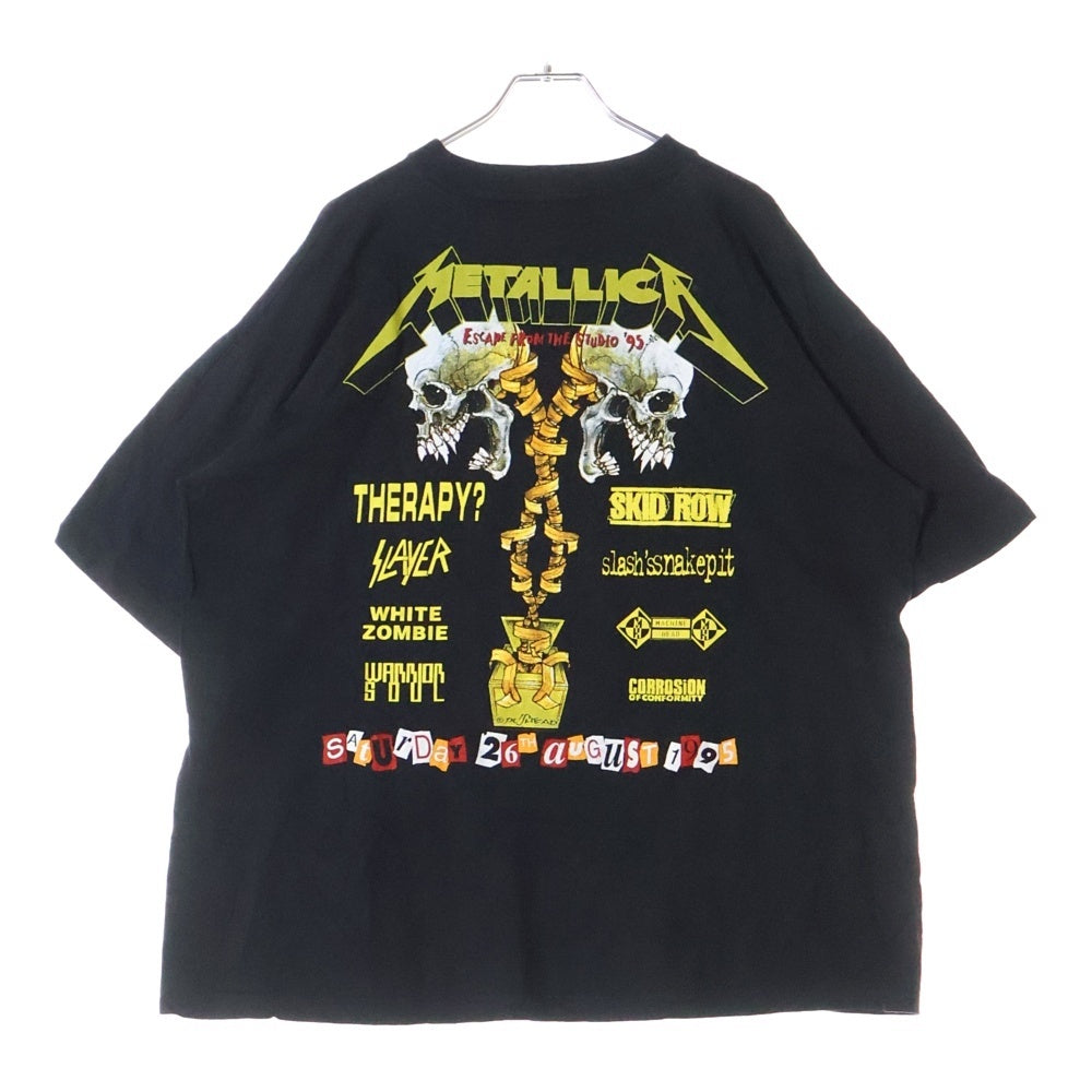 VINTAGE(ヴィンテージ) METALLICA PUSHEAD ESCAPE FROM THE STUDIO DONINGTON 1995 メタリカ 半袖Tシャツ カットソー ブラック