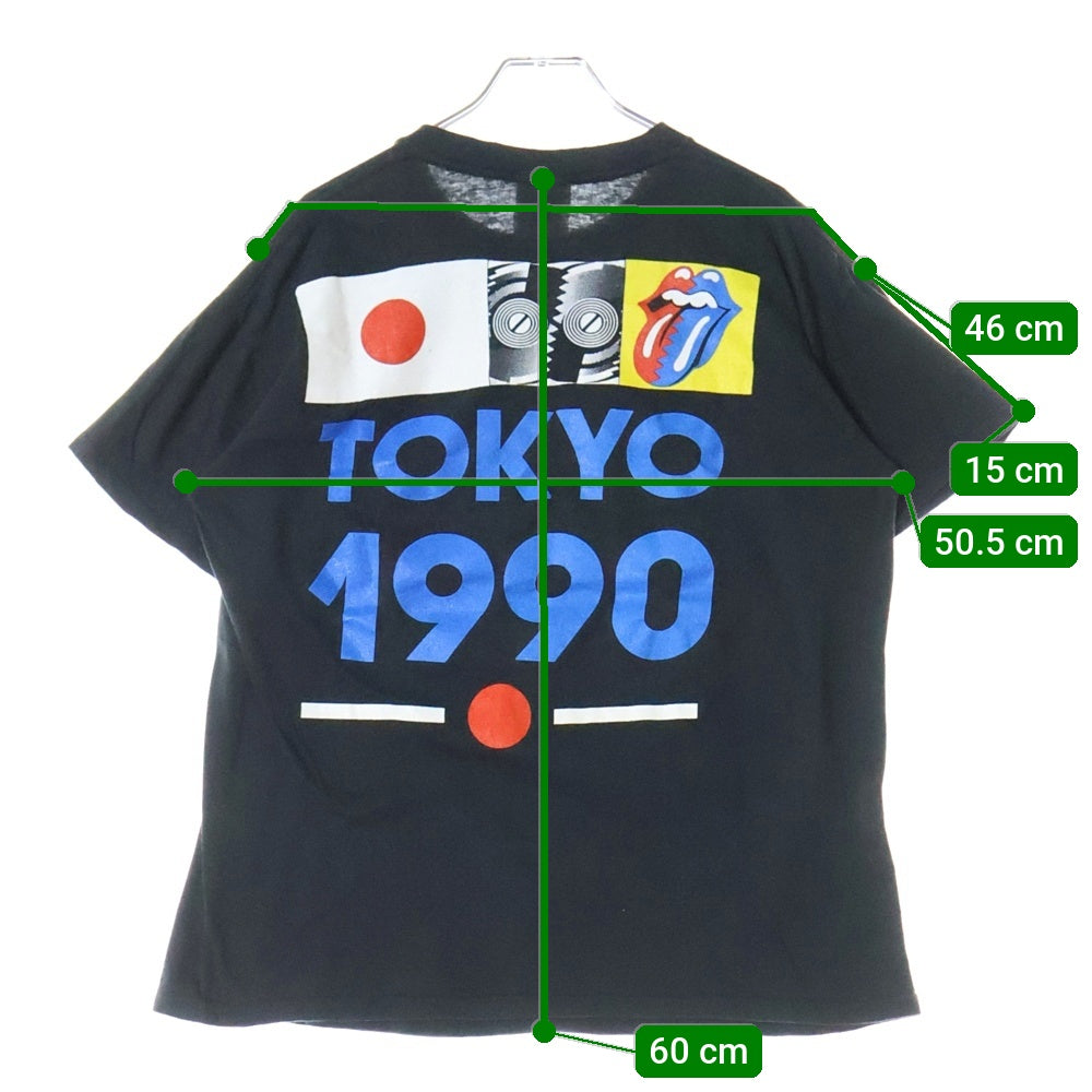 VINTAGE(ヴィンテージ) THE ROLLING STONES TOKYO TOUR TEE 1990 東京ドーム公演 Tシャツ カットソー ブラック