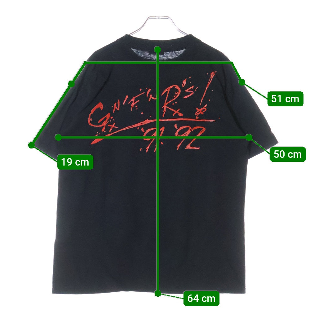 VINTAGE(ヴィンテージ) 90S GUNS N'ROSES ガンズアンドローゼズ プリント半袖Tシャツ カットソー ブラック