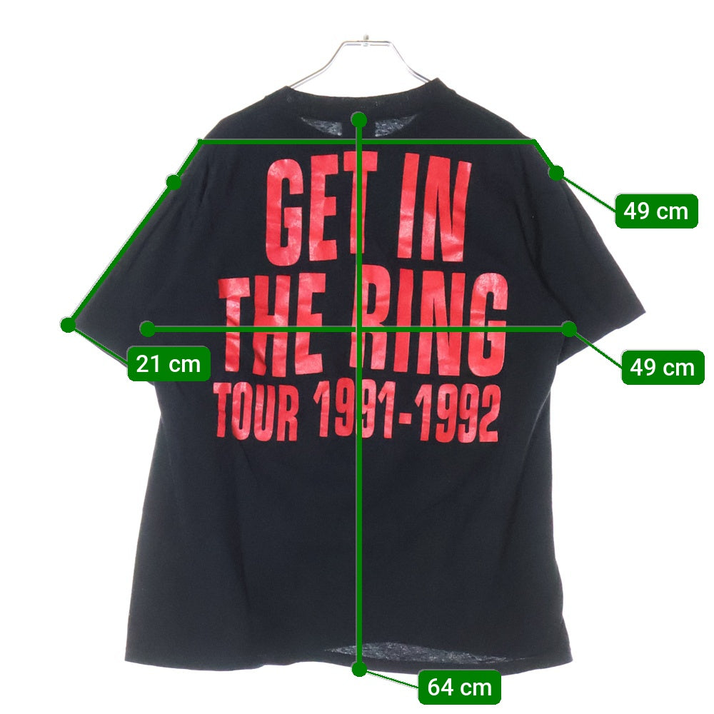 VINTAGE(ヴィンテージ) 90S GUNS ROSES GET IN THE RING TOUR TEE ガンズアンドローゼス 両面プリント 半袖Tシャツ カットソー ブラック