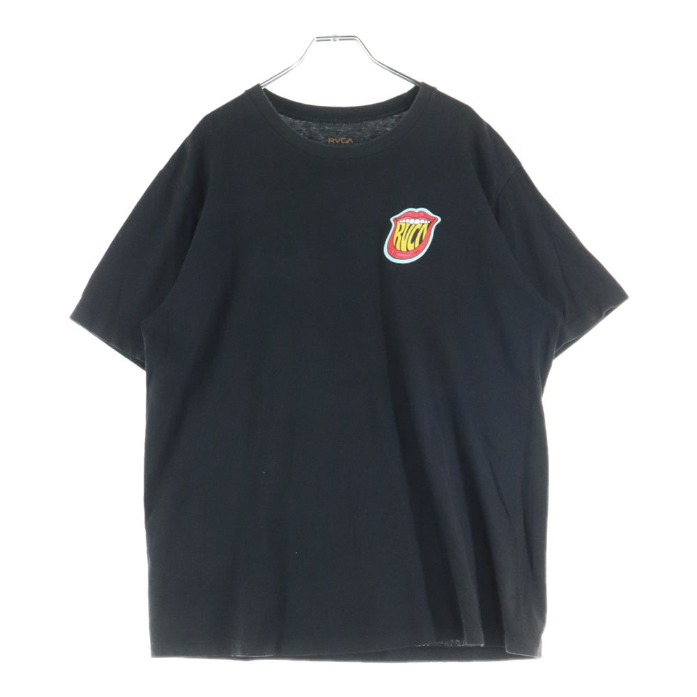 RVCA(ルーカ) リップロゴ Tシャツ 半袖カットソー ブラック